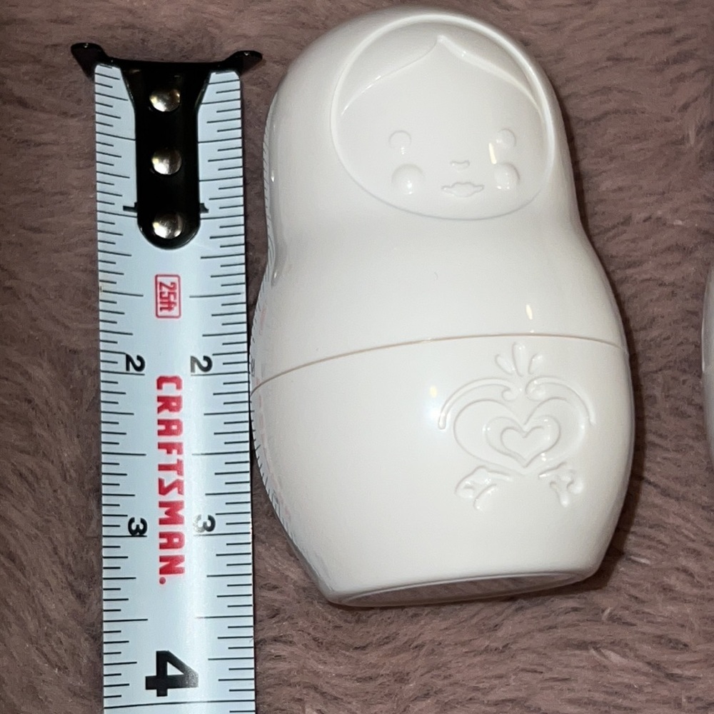 Russian Dolls measuring cups set of 3 white ivory canisters 3.5” 4.5” 5”​ - Picture 5 of 12